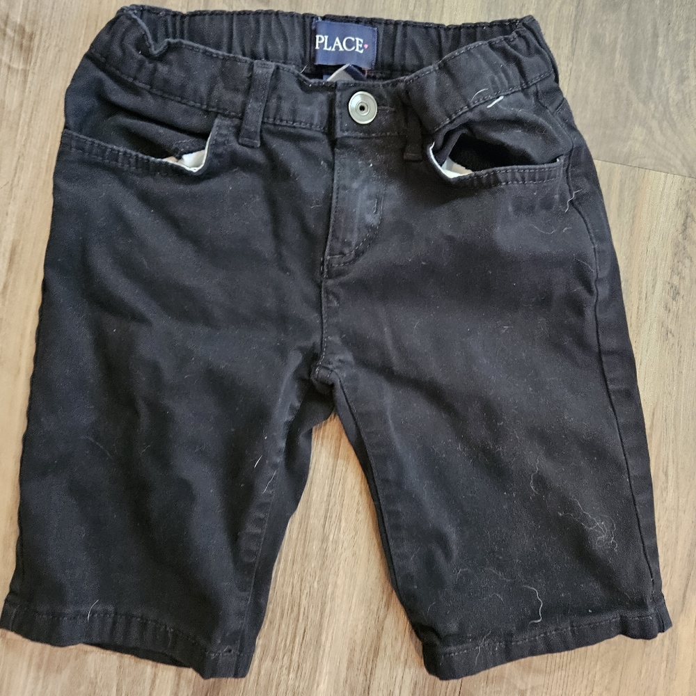 Girls Black Bermuda Shorts